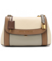 Женская Marc Jacobs сумка Boho Grind серо-розовая с коричневым