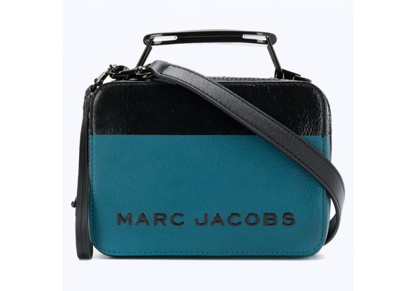 Сумка Marc Jacobs THE TEXTURED DIPPER MINI BOX черно-синяя