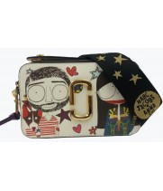 Сумка Marc Jacobs x Anna Sui Girl Sure Shot с  рисунком белая